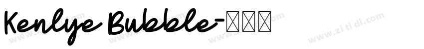 Kenlye Bubble字体转换